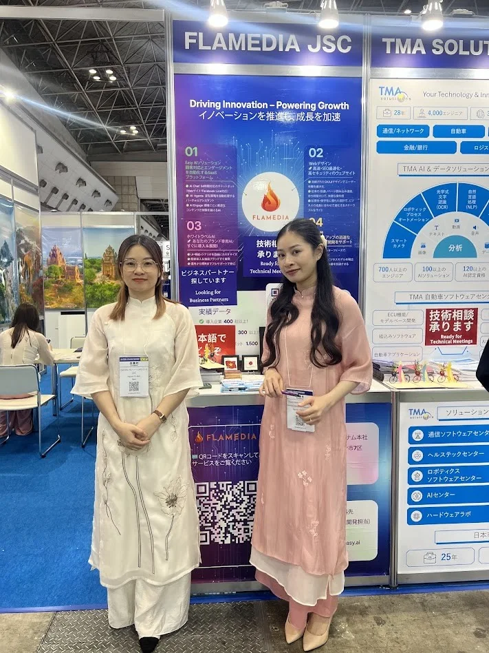 Tram Nguyen at the Japan IT Week exhibition